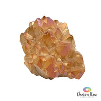 Tangerine Aura Quartz Cluster