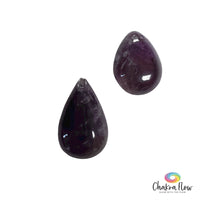 Teardrop Amethyst Pierced Cabochon
