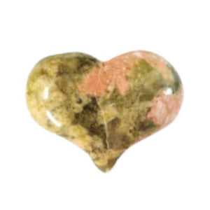 Unakite Mini Puffy Heart