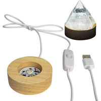 Wood LED Light Base