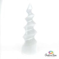 Large Selenite Spiral Tower